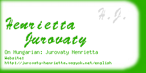 henrietta jurovaty business card